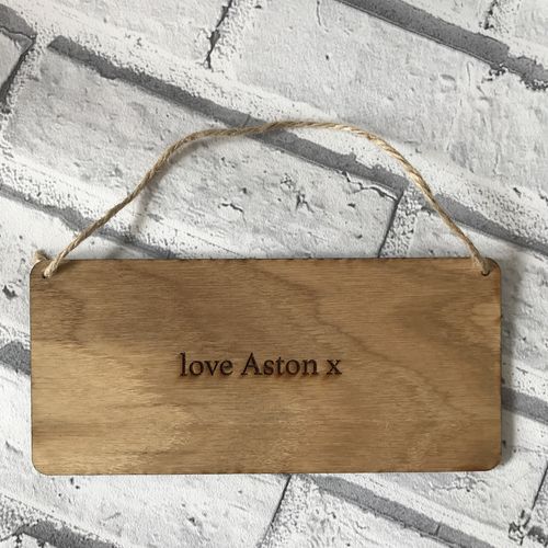 Classroom door plaque