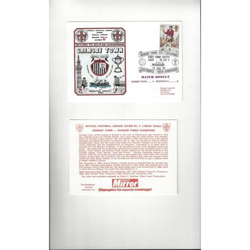 Grimsby Town v Preston Football League First Day Cover Series + Insert 1980