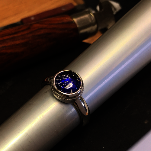 Cremation Glass Ring