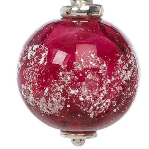 Cranberry Cremation Glass Pendant