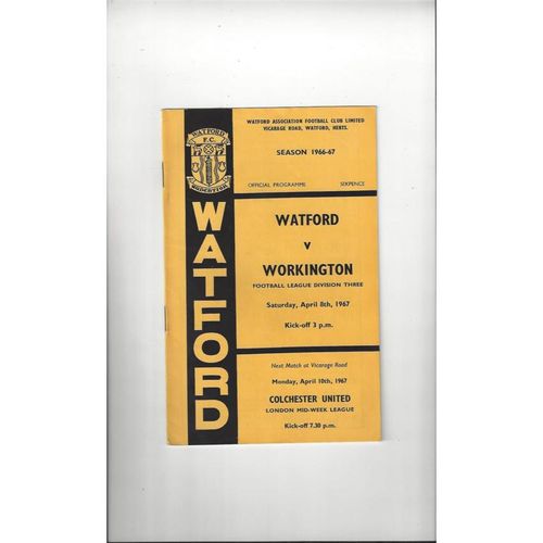 Workington Away Football Programmes