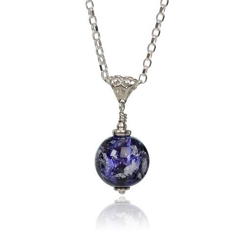 Purple Cremation Glass Pendant