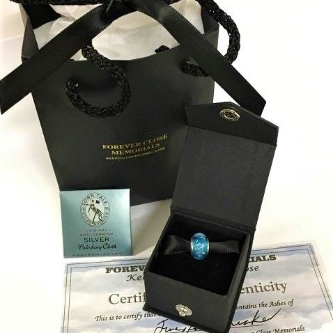 Blue Cremation Glass Pendant