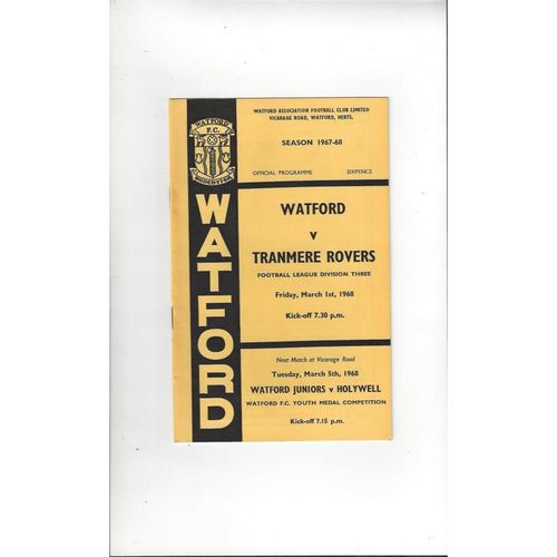 Tranmere Rovers Away Football Programmes