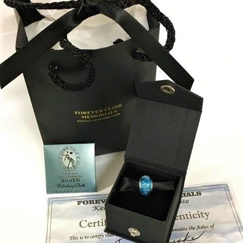 Red Cremation Glass Pendant