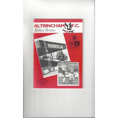 Altrincham v Gateshead FA Trophy Football Programme 1990/91