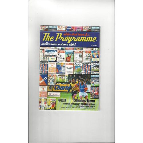 Aldershot Town v Staines Town FA Trophy Football Programme 1999/00