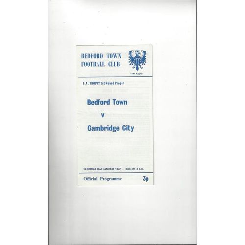 Non-League FA Trophy Football Programmes