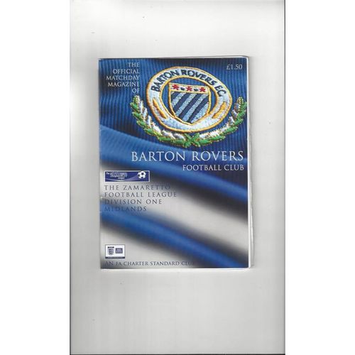 Barton Rovers v Horsham FA Trophy Replay Football Programme 2009/10