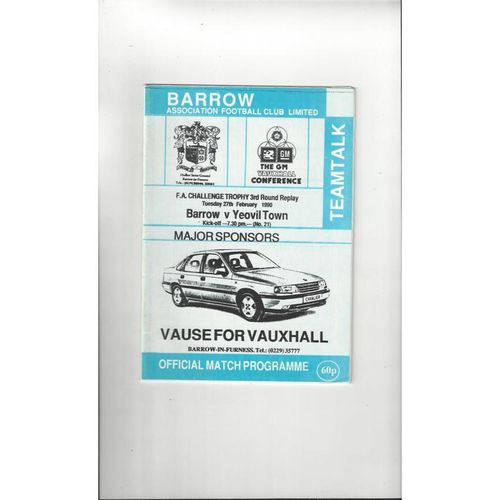 Non-League FA Trophy Football Programmes