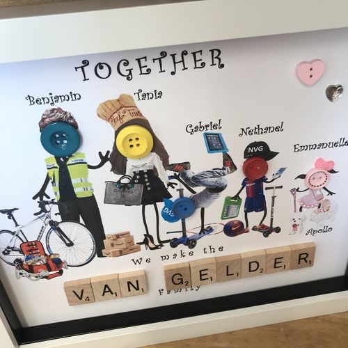 Personalised Button Head Frame ( Extra Personalised