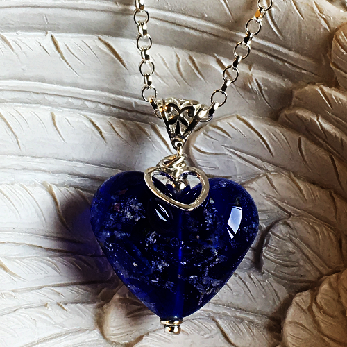 Ashes in Glass Heart Pendant
