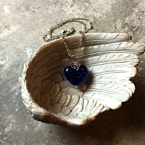 Ashes in Glass Heart Pendant