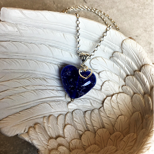 Ashes in Glass Heart Pendant