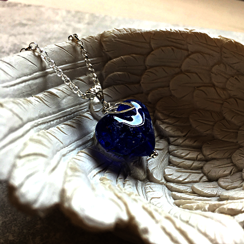 Ashes in Glass Heart Pendant
