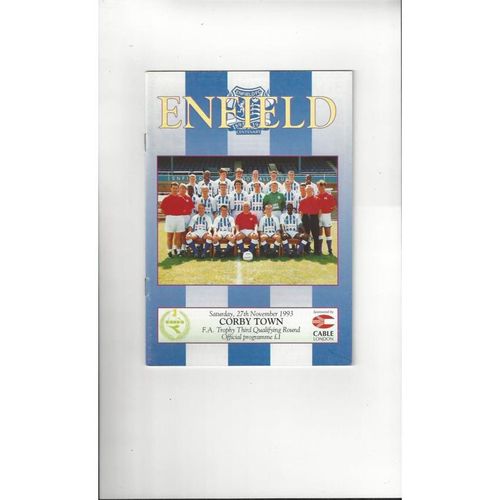 Enfield v Corby Town FA Trophy Football Programme 1993/94