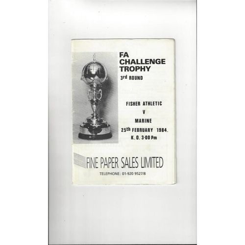 Non-League FA Trophy Football Programmes