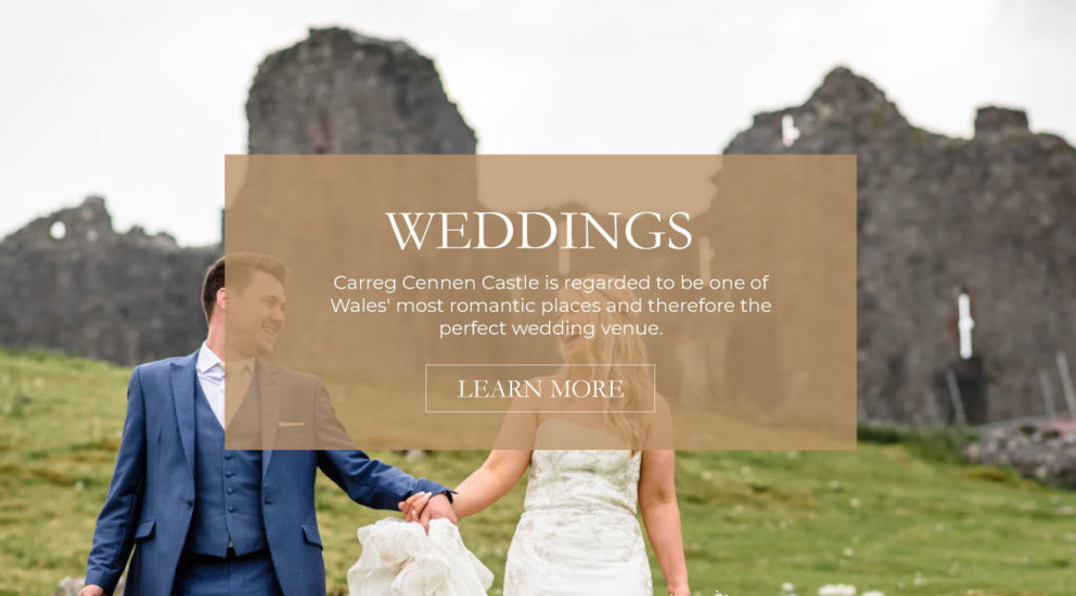 Carreg Cennen Castle, Attractions Llandeilo, Weddings Carmarthenshire