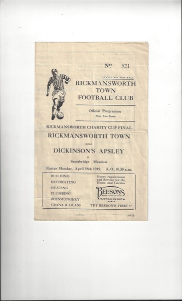 More Football Programmes listed today