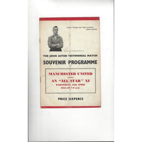 Testimonial Football Programmes