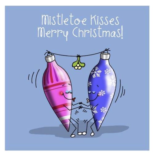 Mistletoe kisses card