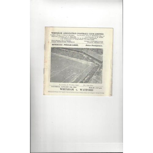 Wrexham Home Football Programmes