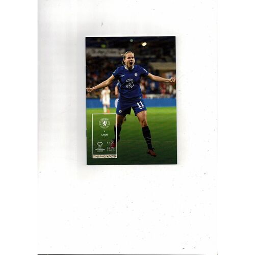 2022/23 Chelsea v Lyon Womens Champions League Football Progamme