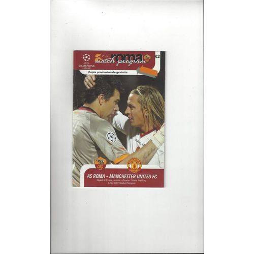 AS Roma v Manchester United Champions League Football Programme 2006/07