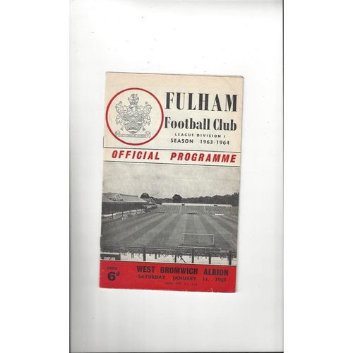 Fulham Home Football Programmes