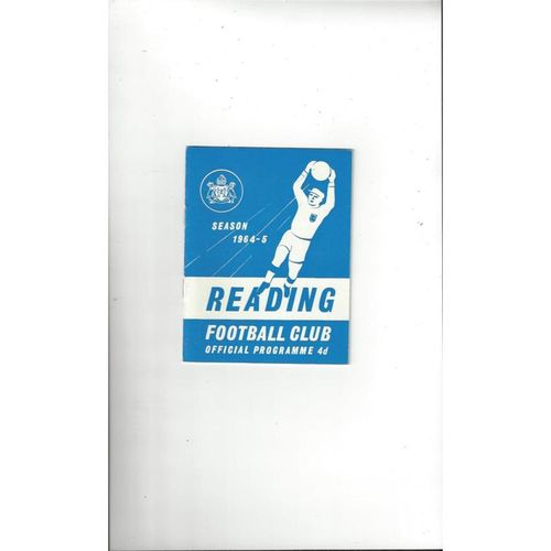 1964/65 Reading v Carlisle United Football Programme