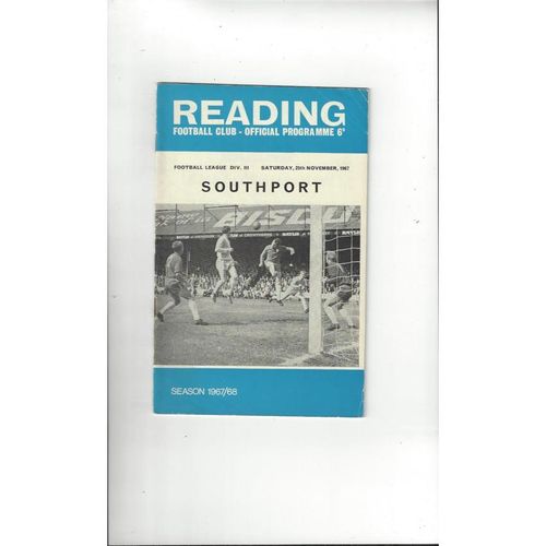 1967/68 Reading v Southport Football Programme