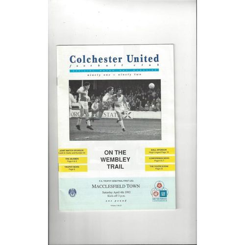 FA Trophy Semi Final Football Programmes
