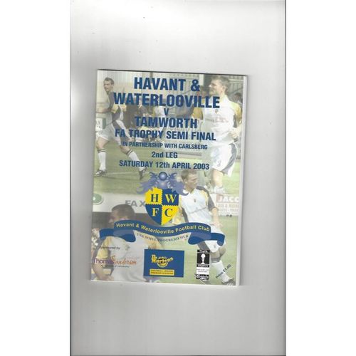 FA Trophy Semi Final Football Programmes