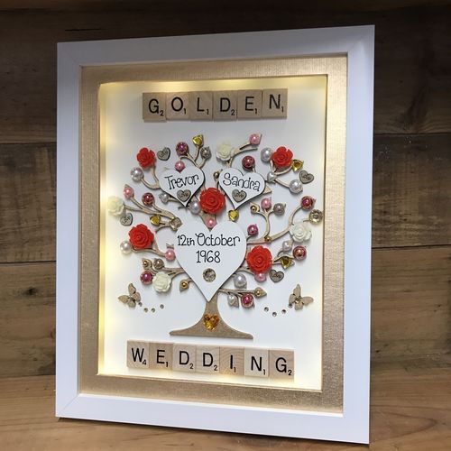 LED “Golden wedding “ frame