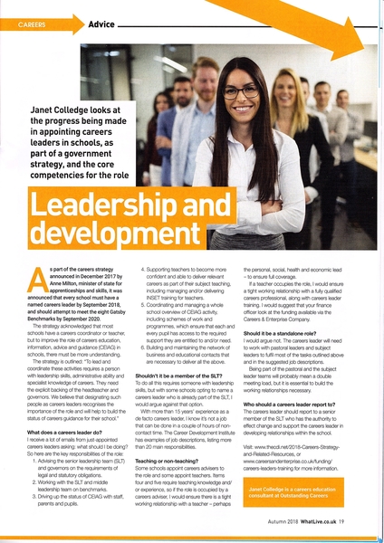 The role of the leader in CEIAG