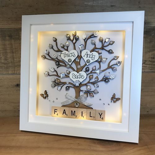 “Pretty with Pearls” Family Tree Frame
