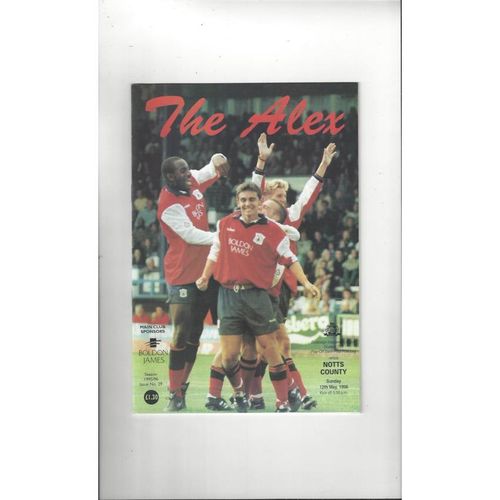 Crewe Alexandra v Notts County Play Off Football Programme 1995/96