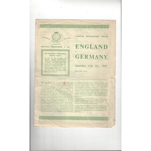 Amateur International Football Programmes