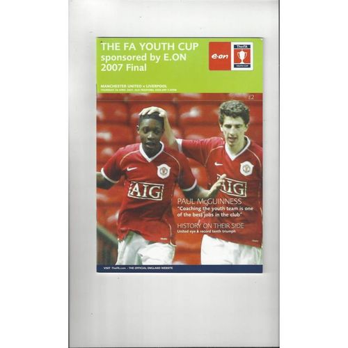 FA Youth Cup Final Football Programmes