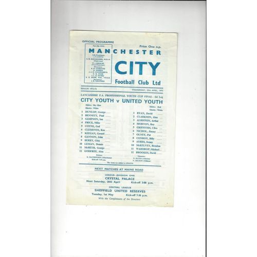 Lancashire Youth Cup Football Programmes All Rounds