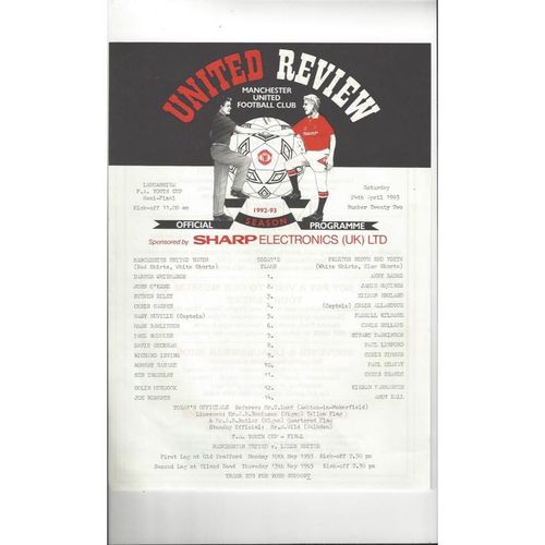 Lancashire Youth Cup Football Programmes All Rounds