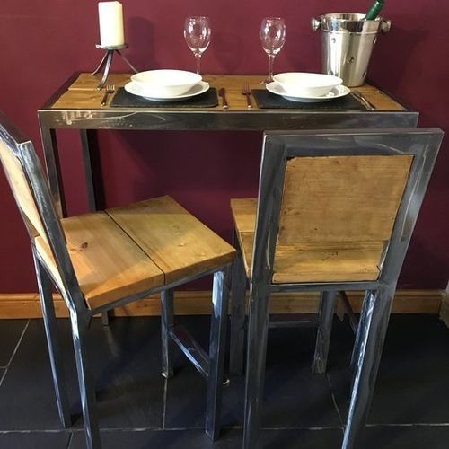 Industrial Chic Tall Table with stools
