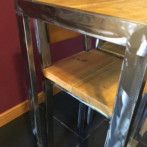 Industrial Chic Tall Table with stools