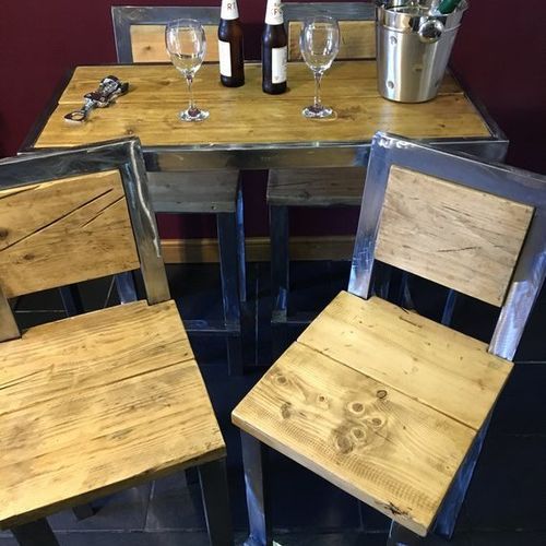 Industrial Chic Tall Table with stools
