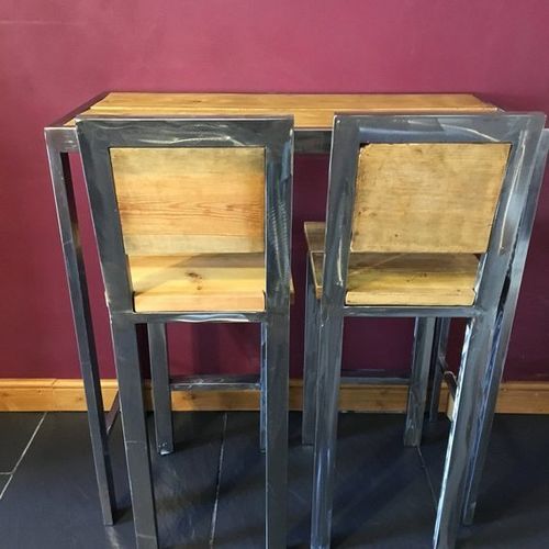 Industrial Chic Tall Table with stools