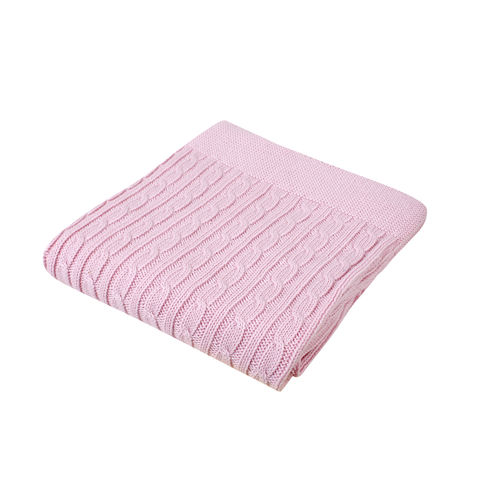 Cable Blanket - Pink