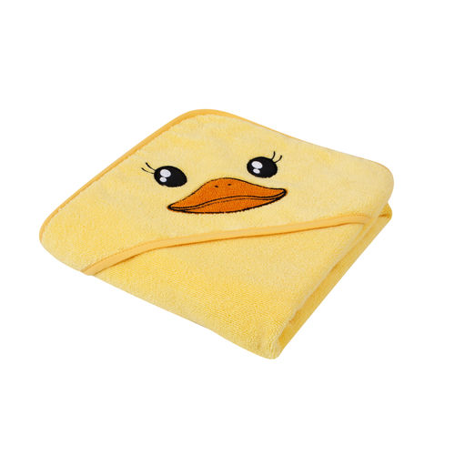 Duck Combed Cotton Hooded Towel - Yellow