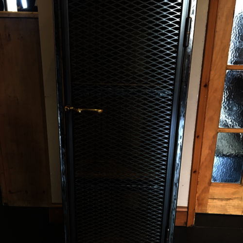 Industrial mesh cupboard