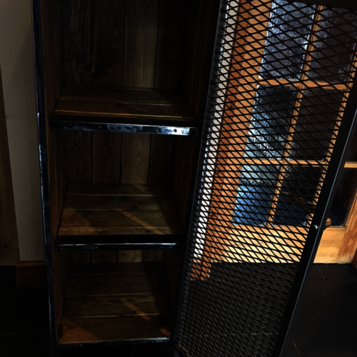 Industrial mesh cupboard