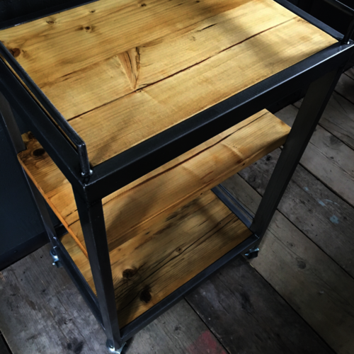 Bespoke drinks trolley on castors